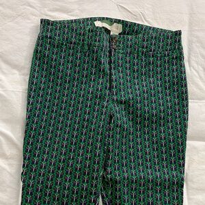 Anthropologie Vibrant Green and Navy Pants